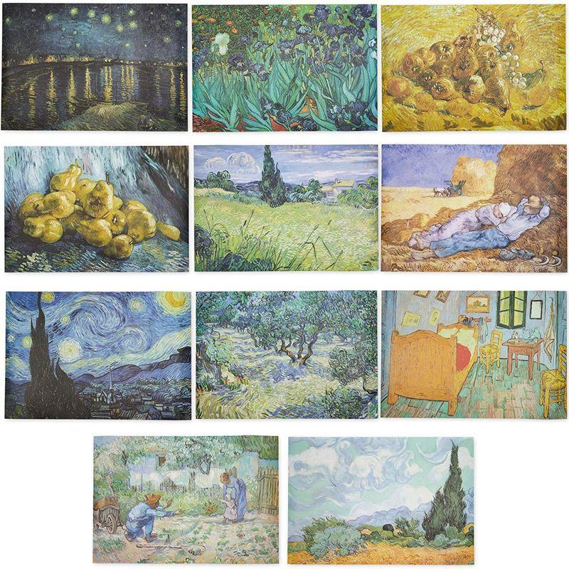 The Gifted Stationary 20 Pack Vincent Van Gogh Artist Posters for Office, Dorm, Apartment, 13x19 in