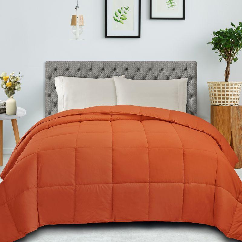 Classic Comforter Reversible All-Season Medium Weight Down Alternative Bedding by Blue Nile Mills