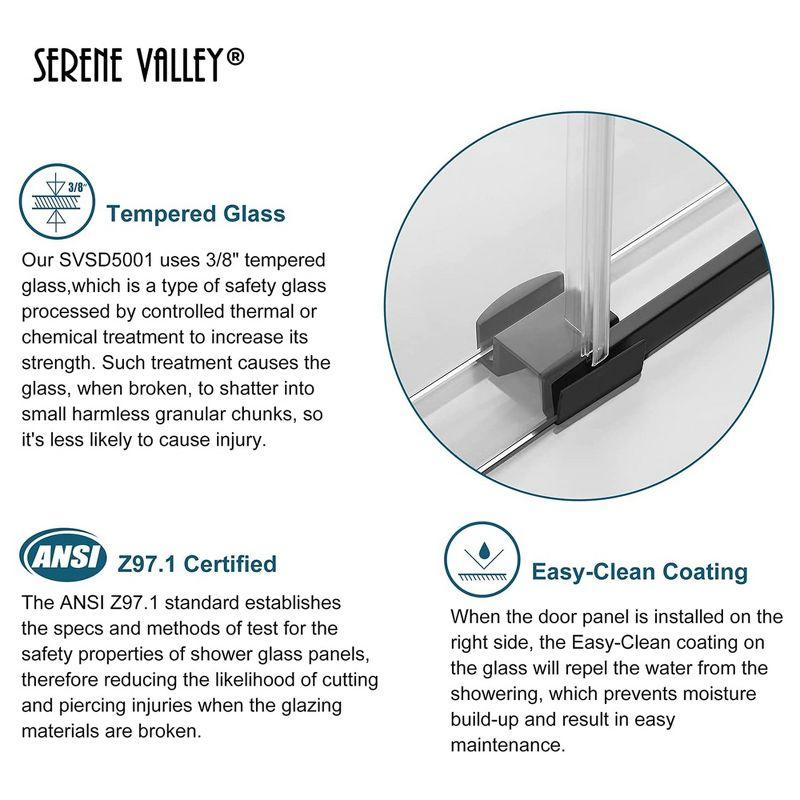 52'' W 74'' H Frameless Rectangle Reversible Shower Enclosure