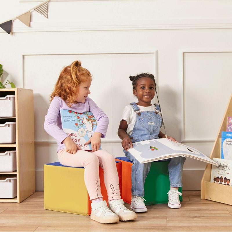 ECR4Kids ECR4Kids SoftZone Children's Cozy Cubes, Flexible Seating, 4-Pack