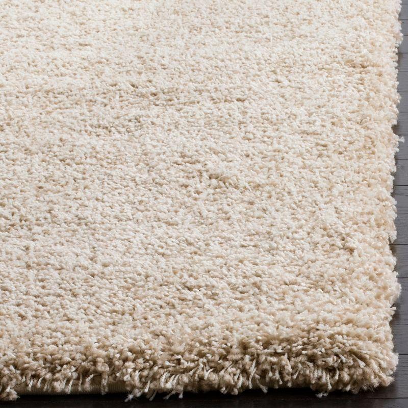Santa Monica Shag SGN725 Power Loomed Indoor Area Rug - Beige - 4'x6' - Safavieh.