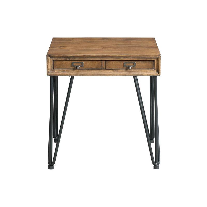 Tanner End Table Light Walnut - Picket House Furnishings: Hairpin Legs, Apothecary Tray Fronts, Acacia Frame