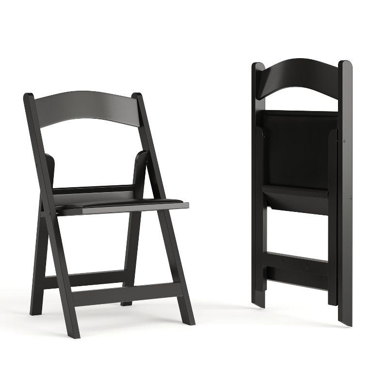 Inbox Zero Hercules Resin Folding Chair - 800LB Weight Capacity Event Chair (Set of 2)