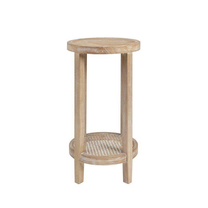 Martha Stewart Martha Stewart Harley  Round End Table with Cane Detail