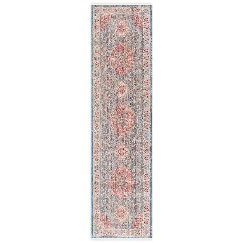 Kenitra KRA672 Power Loomed Runner Rug - Blue/Ivory - 2'2"x8' - Safavieh.