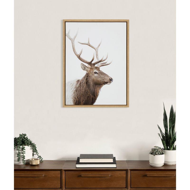 Sylvie Stag Profile Framed Canvas by Amy Peterson Art Studio - Kate & Laurel All Things Decor