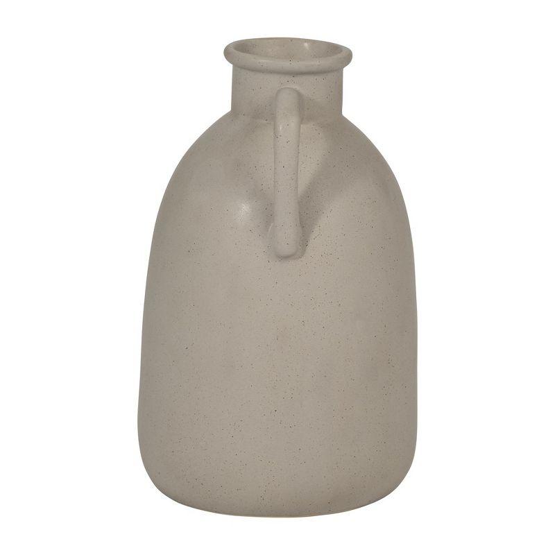 Sagebrook Home 10" Ceramic Vase with Handles Creative Contemporary Eared Vase For Decorative Home