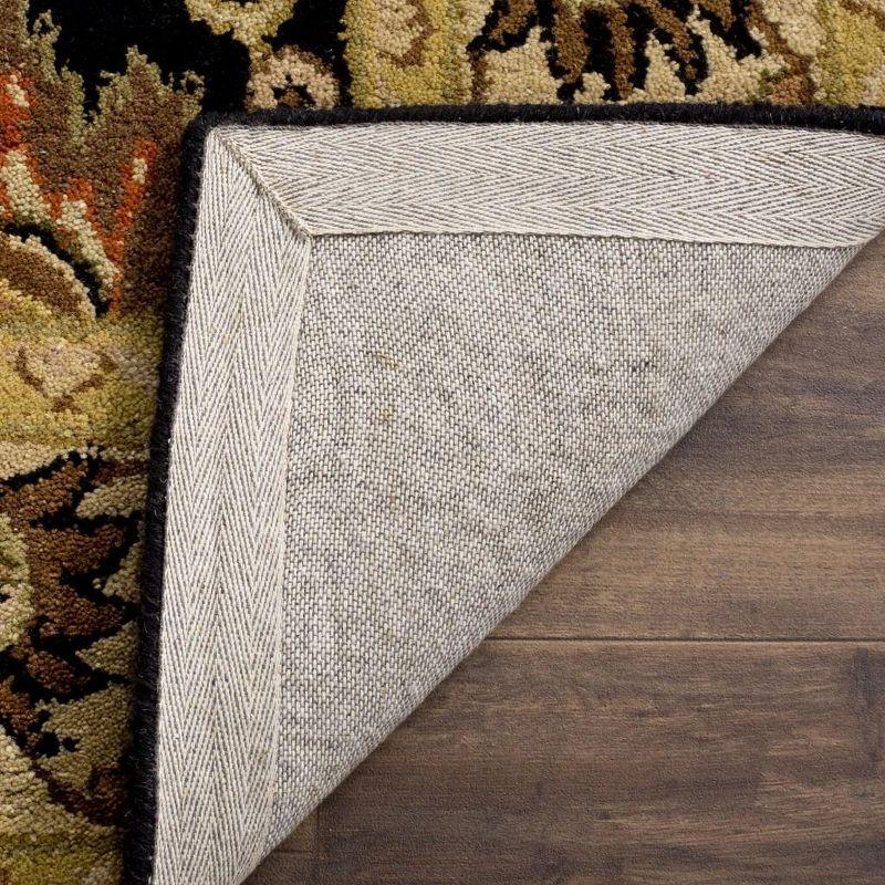 Handmade Black and Ivory Wool Tufted Runner Rug