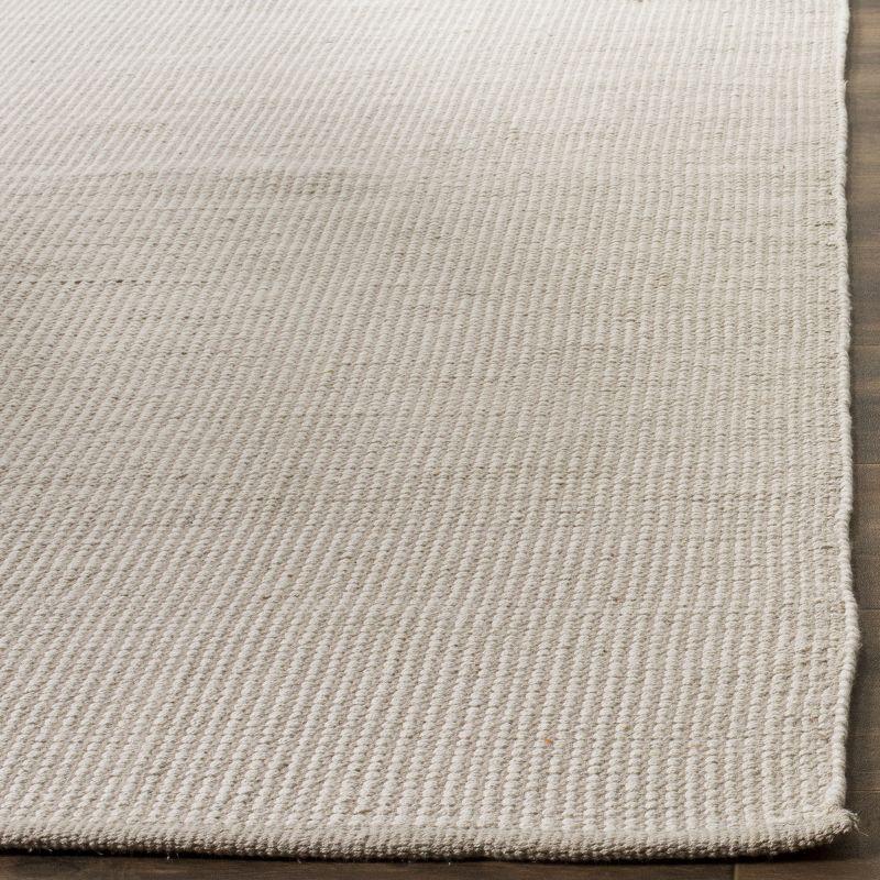 Coastal Charm Ivory & Grey Hand-Woven Cotton Area Rug, 6' x 9'