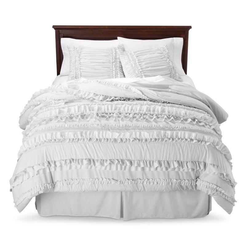 Belle Ruffle 4pc Comforter Set - Lush Décor