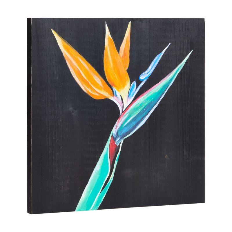 Bright Creations 3 Pack Unfinished Wood Plaque for Crafts with Hardware Included for DIY Signs, Paintings, Black, 12x12 In