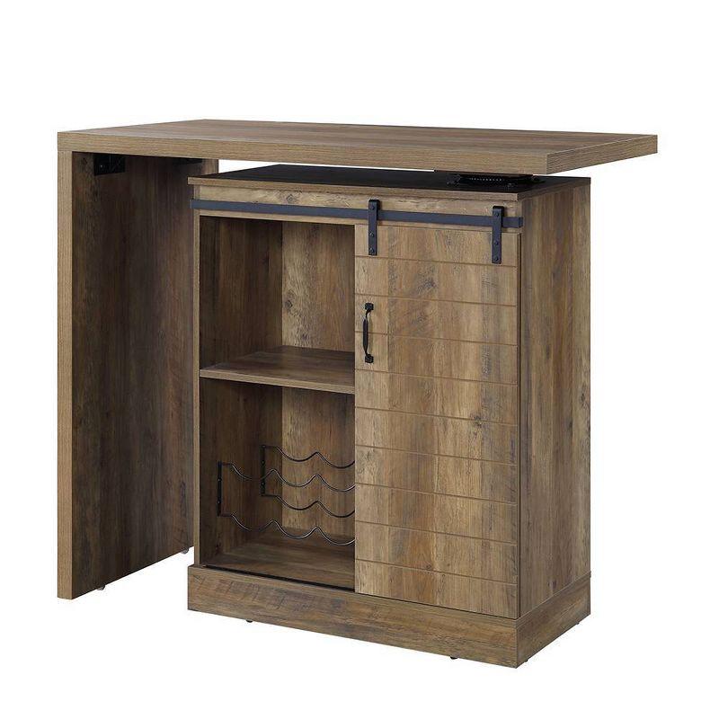 47" Quillon Console Table Rustic Oak Finish - Acme Furniture: Wood Composite, Storage, No Assembly Required