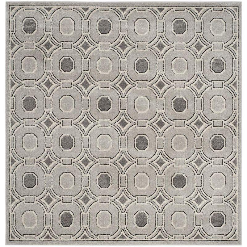 Amherst AMT431 Power Loomed Indoor Area Rug - Light Grey/Ivory - 7'x7' - Safavieh