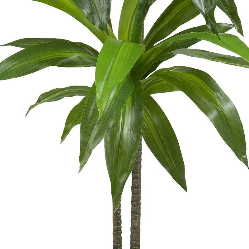 3.5ft Artificial Dracaena Silk Plant in Pot - Nearly Natural: Faux Floor Plant for Indoor Decor, Polyester & Plastic