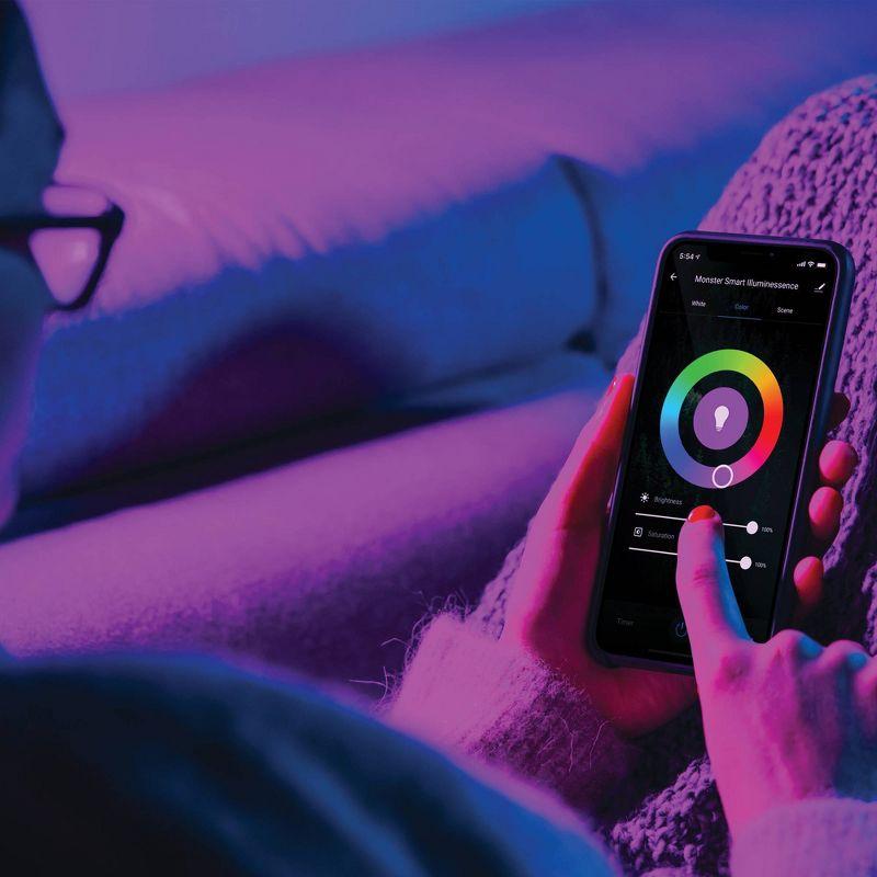 Monster 5m Smart RGB IC LED Light Strip with Flow feature Indoor: USB Powered, Color Changing, 110 Settings, Multicolor