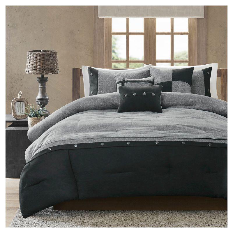 Madison Park Boone 7 Piece Faux Suede Comforter Set