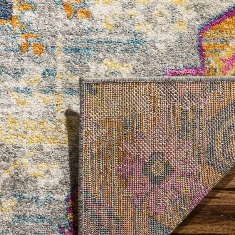 Madison MAD119 Power Loomed Indoor Accent Rug - Light Grey/Fuchsia - 3'x5' - Safavieh.