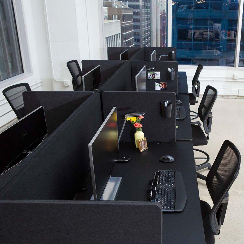 Stand Up Desk Store Fabric 3 Panel Desk Partition