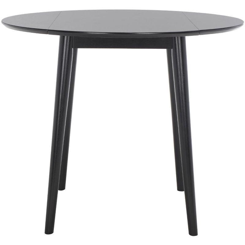 Lovell 35" Black Wood Folding Round Dining Table