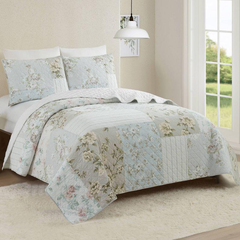Modern Heirloom Claire Patchwork Printed Quilt Set