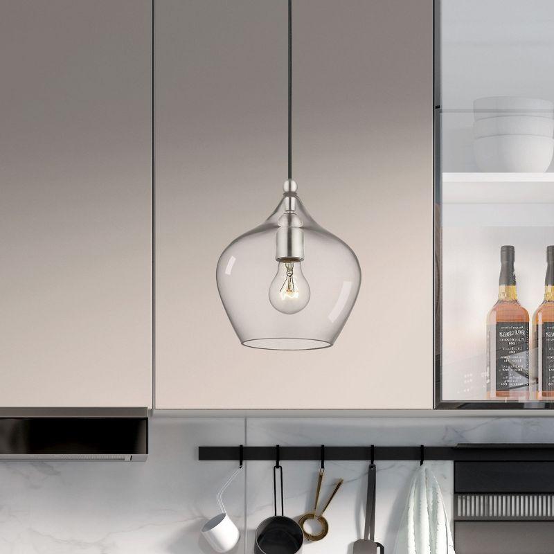 Livex Lighting Pendants 1 - Light Pendant in  Brushed Nickel