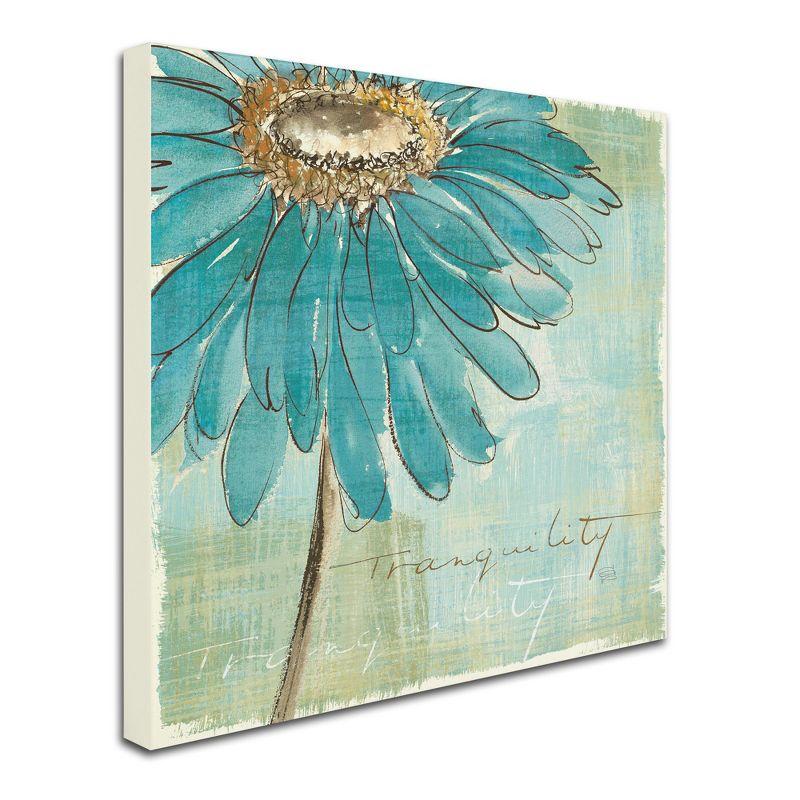 Tranquil Blue Floral Canvas Art 35'' x 35''