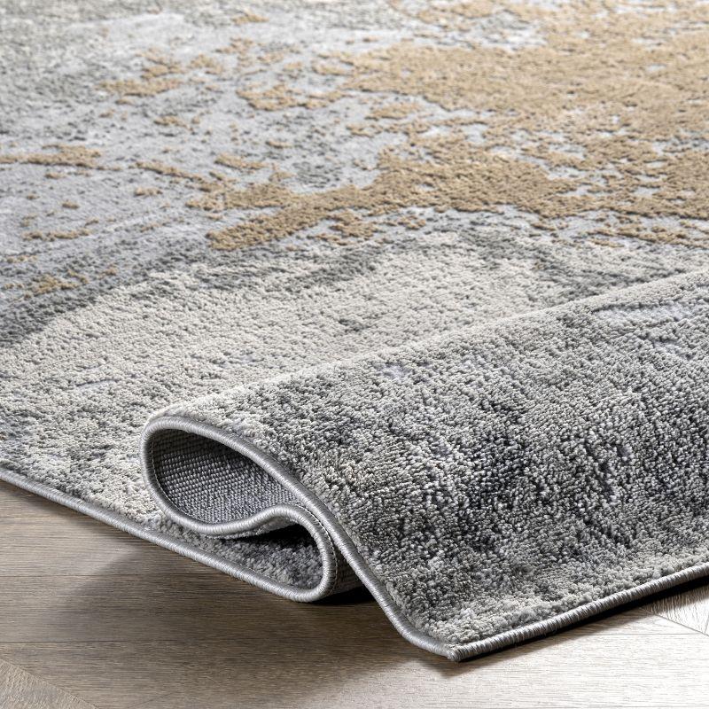 Nuloom Cyn Abstract 3x5 Accent Indoor Area Rug for Living Room Bedroom Dining Room Entryway Kitchen, Silver/Ivory