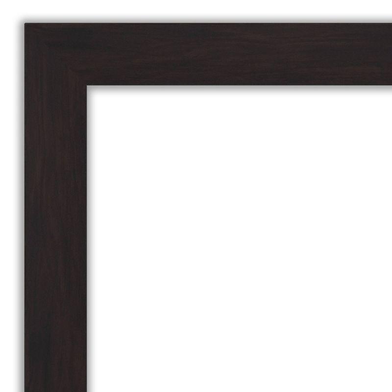 18" x 52" Non-Beveled Furniture Espresso Narrow Full Length on The Door Mirror - Amanti Art: Polystyrene Frame, Includes Mount Hardware