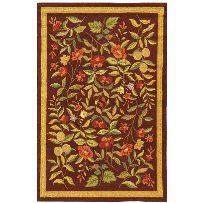 Chelsea HK210 Handmade Area Rug - 3'9"x5'9" - Burgundy - Safavieh