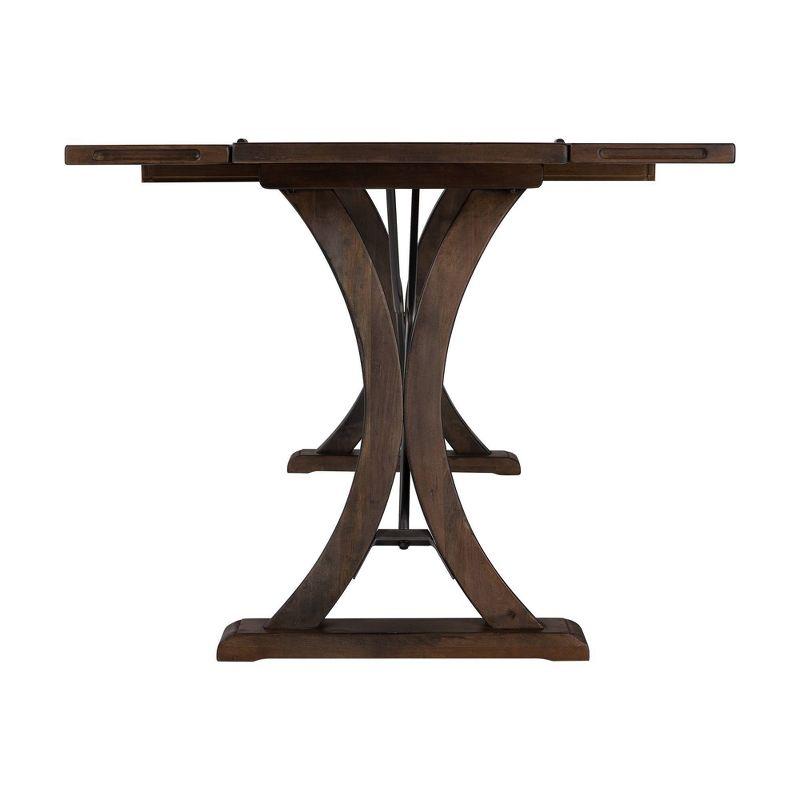 Camden Folding Top Extendable Dining Table Dark Brown - Picket House Furnishings