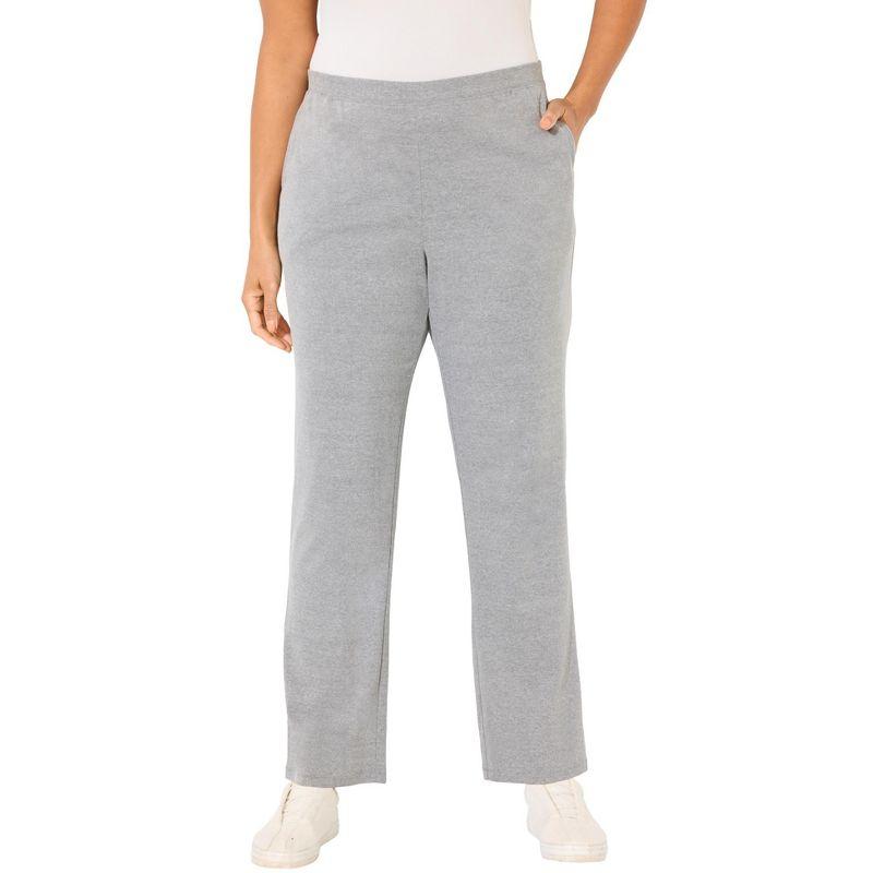Catherines Women's Plus Size Suprema Pant - 0X, Heather Grey