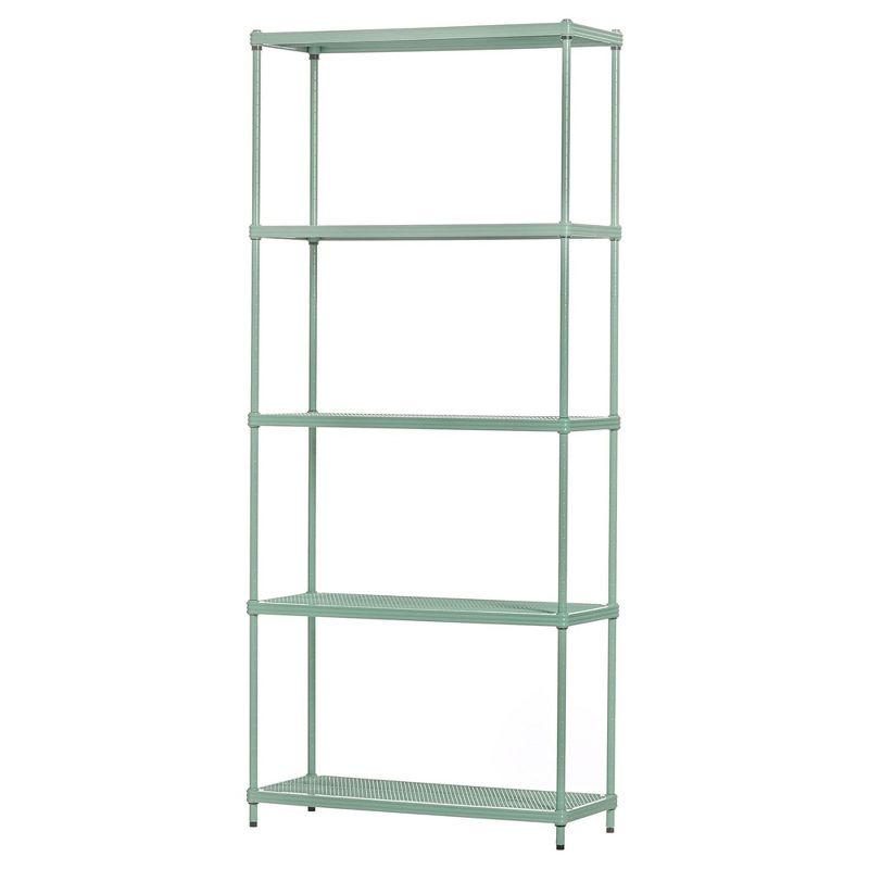 Design Ideas MeshWorks 5 Tier Metal Storage Shelving Unit Rack Bookshelf