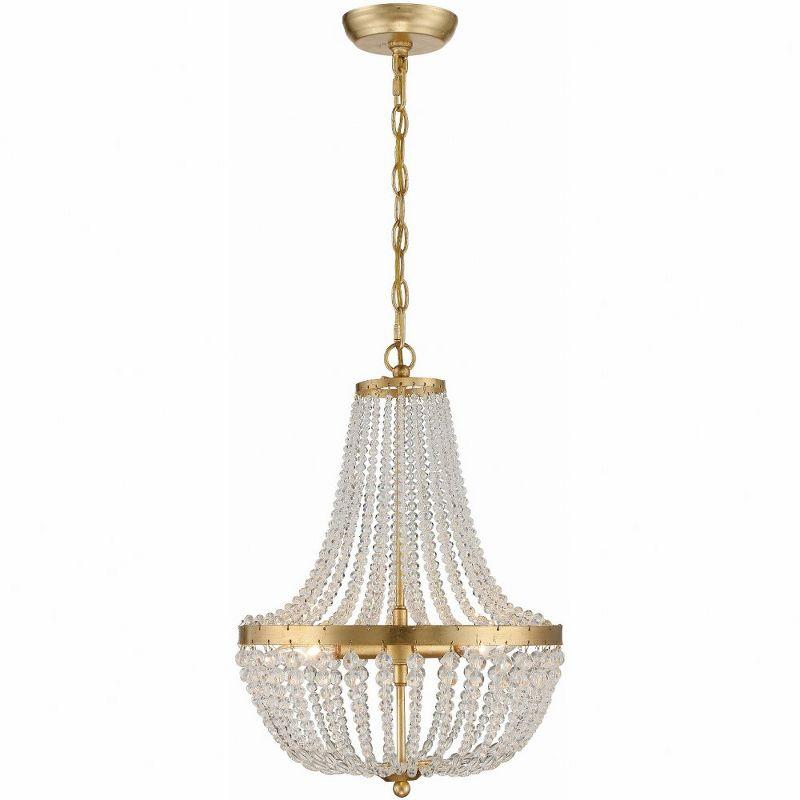 Crystorama Lighting Rylee 3 - Light Chandelier in  Antique Gold