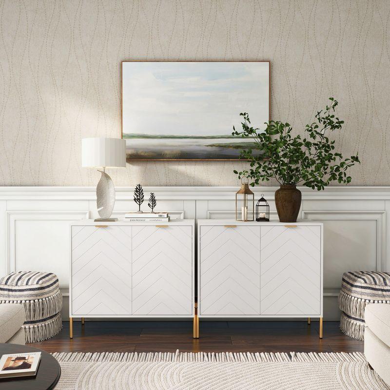 CLIHOME 31.5 in. H Utility Storage Cabinet with Adjustable Shelves