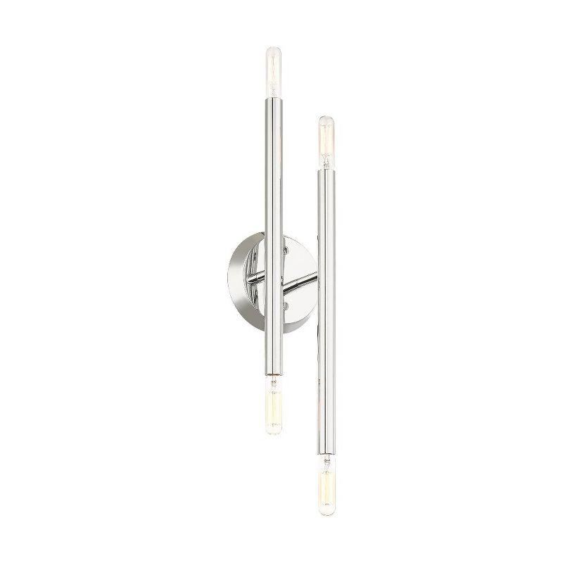 Polished Chrome 17" 4-Light Modern Wall Sconce