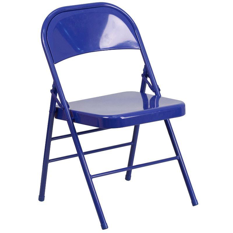 Cobalt Blue 18" Lightweight Metal Folding Chair