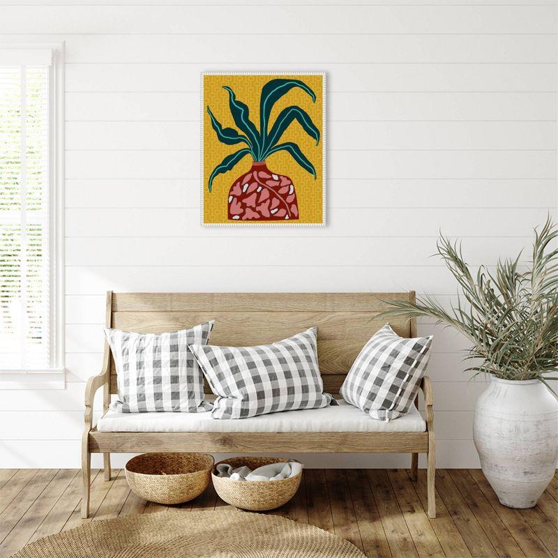 Amanti Art 23"x28" Snappy Botanical III by Regina Moore Framed Canvas Wall Art Print