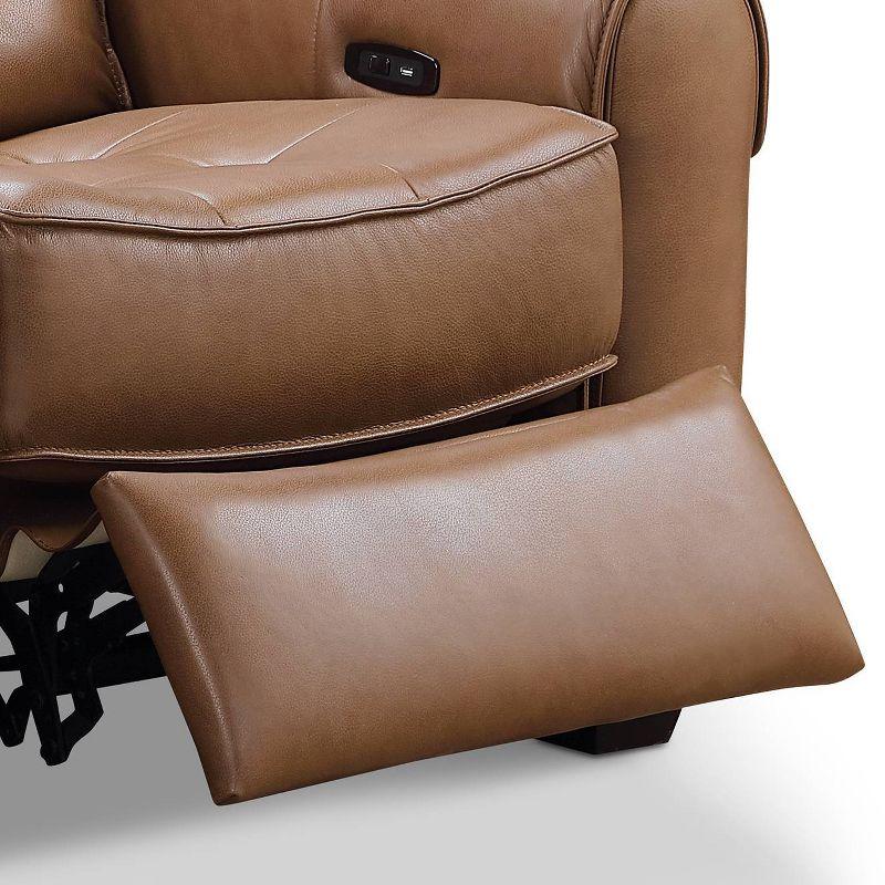 Elliot Leather Power Recliner Chair Camel - Abbyson Living