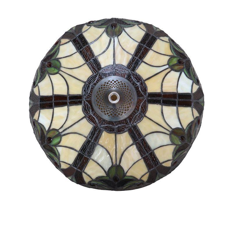Chloe Lighting Liason Victorian-Style 2-Light Ceiling Semi-Flush Mount 16" Wide