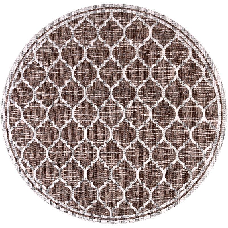 Trebol Moroccan Trellis Textured Weave Indoor/Outdoor Area Rug - JONATHAN Y