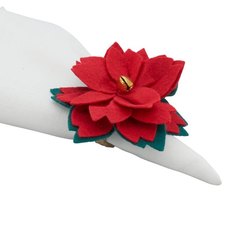 Flower: 100% Polyester Felt - Ring: 100% Jute Napkin Ring