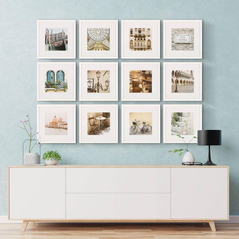 Gallery Perfect Gallery Perfect 12" x 12" Photo Gallery Wall Matted Picture Frame Set (Set of 12)