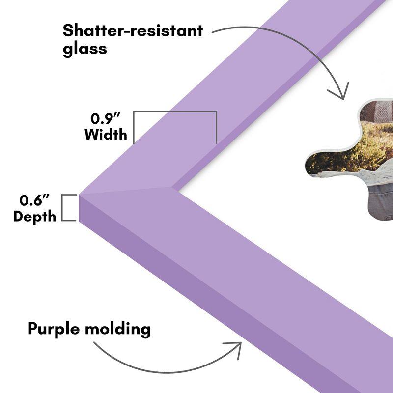 Americanflat Picture Frame With Wavy Mat - Ideal For Any Room, Living Rooms, Dorm Room