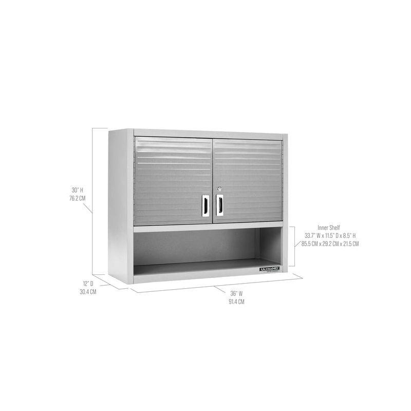 Seville Classics UltraHD Double Door Wall Cabinet, 36" W x 12" D x 30" H