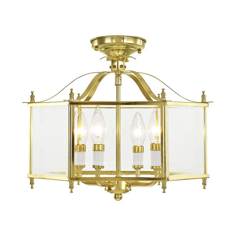 Livex Lighting Livingston 4 - Light Pendant in  Polished Brass