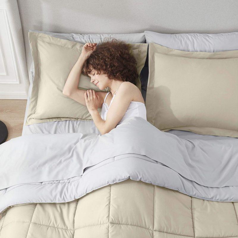 Bed-in-A-Bag Reversible Comforter Set with Bed Sheets