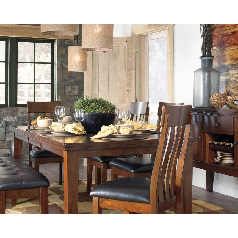 Brown Acacia Wood Extendable Rectangular Dining Table