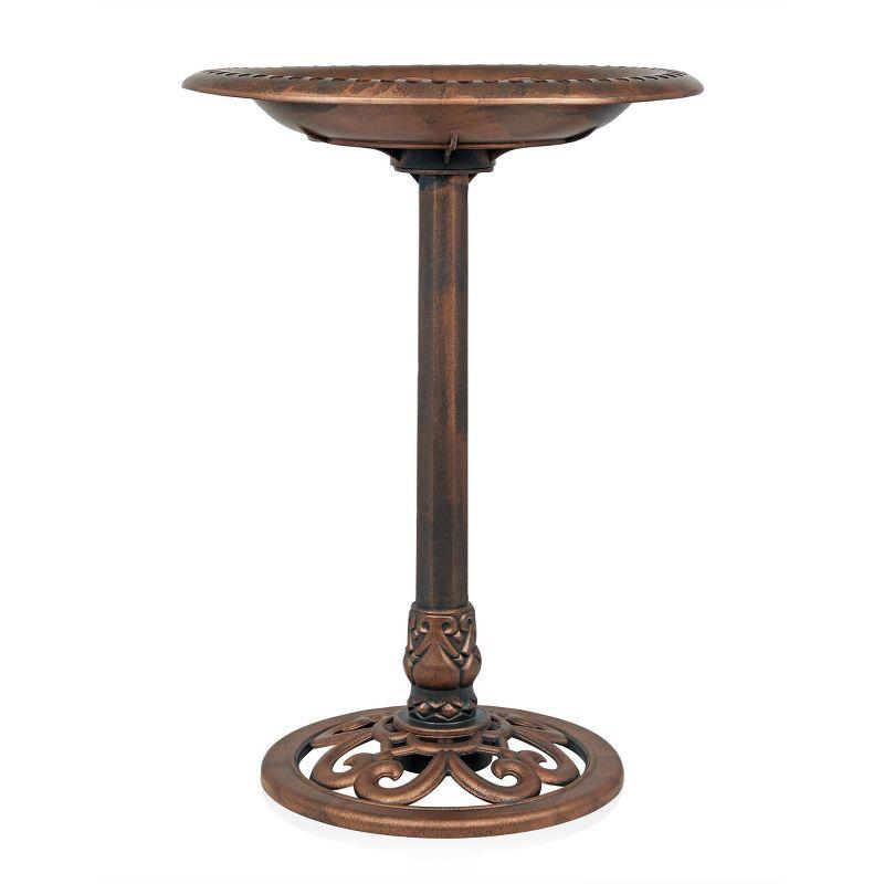 Alpine Pedestal Birdbath with Scrollwork Base and Stakes & Reviews | Wayfair