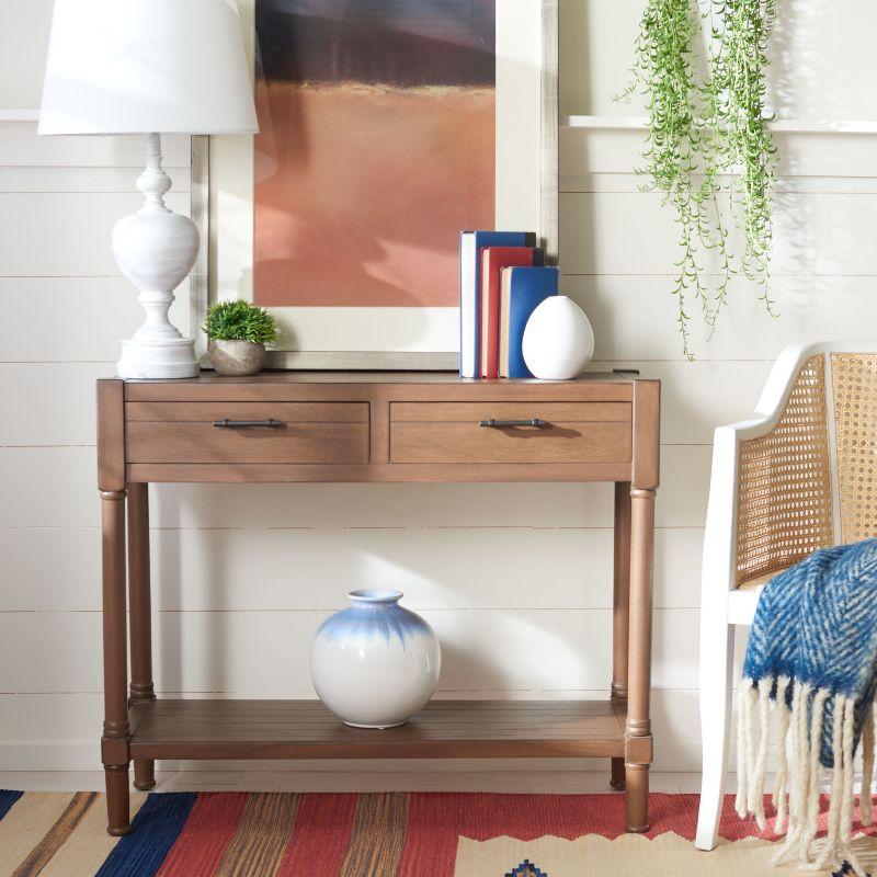 Filbert 2 Drawer Console Table - CNS5716C - Brown - Safavieh
