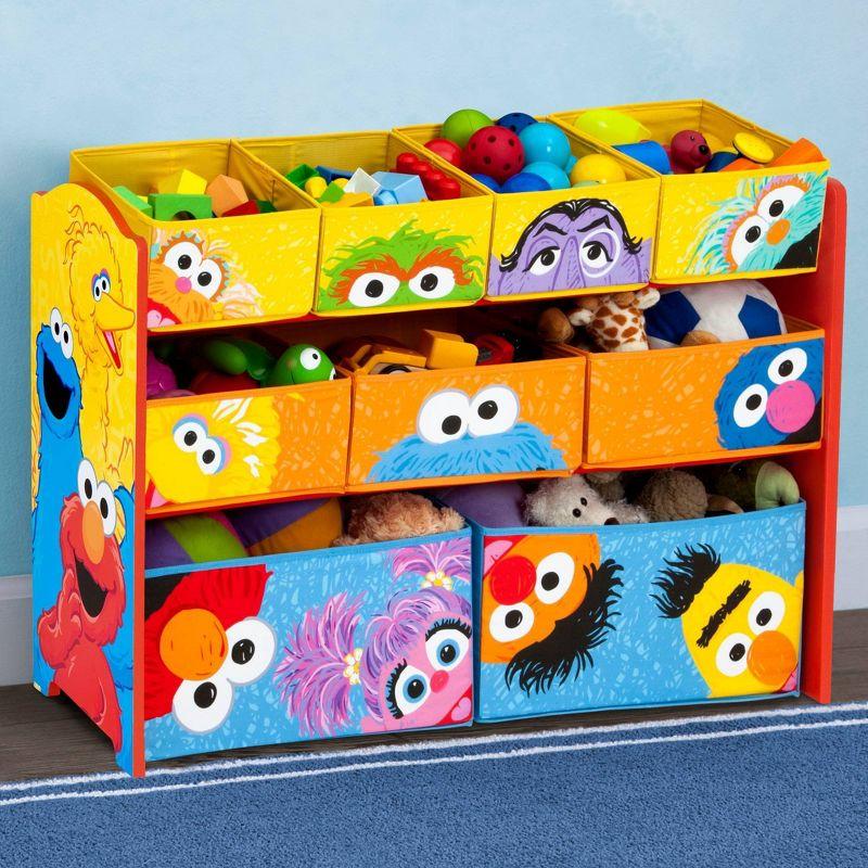 Delta Children Sesame Street Deluxe 9 Bin Design and Store Toy Organizer